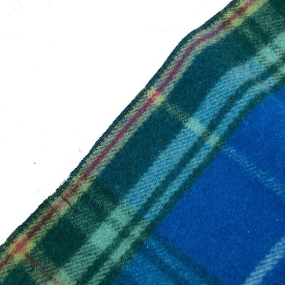 Patrick King Woollen Co Merino Wool Pocket Scarf NWT | Blue Green Tartan Gift - Picture 4 of 16